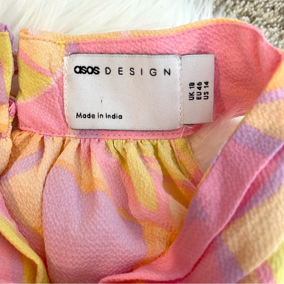 ASOS Retro Floral Halter Belted Mod Maxi Dress - Picture 13 of 16